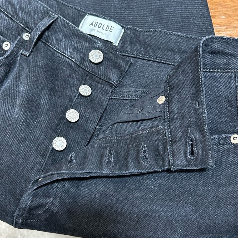Agolde Riley High Rise Straight Crop Jeans - Picture 3 of 9